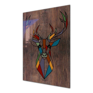 Deer Tempered Glass Wall Art