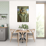 Dog in Hat Tempered Glass Wall Art