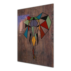 Elephant Tempered Glass Wall Art