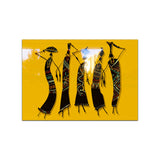 Ethnic Africans Tempered Glass Wall Art