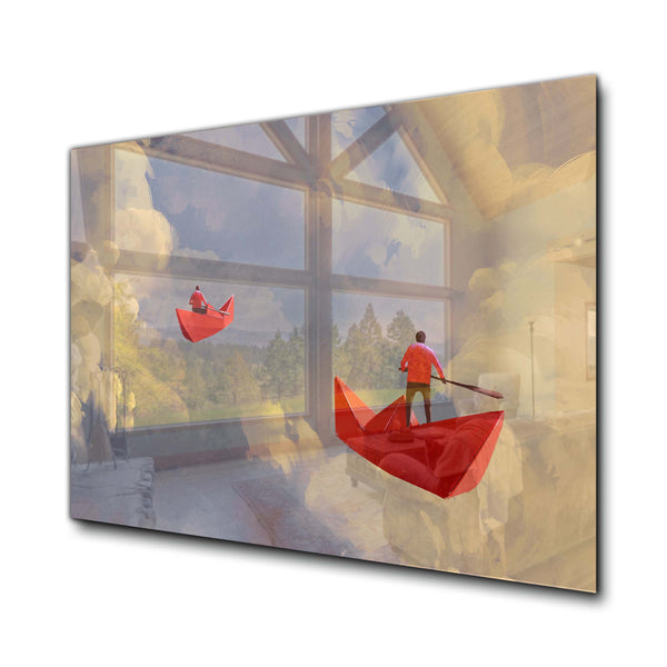 Floor Tempered Glass Wall Art