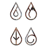 Four Elements Rusty Color Metal