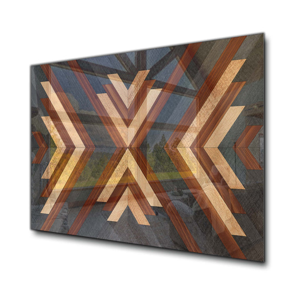 Fraction Tempered Glass Wall Art