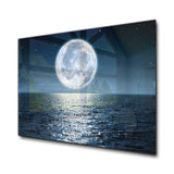 Full Moon Tempered Glass Wall Art