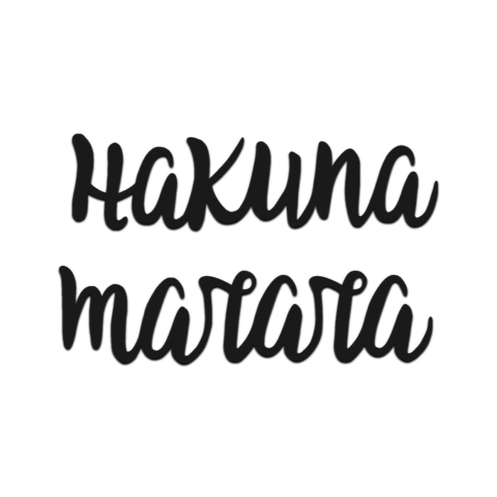 Hakuna Matata M2 Black Metal Decor