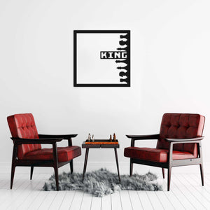 King Black Metal Decor