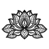 Lotus Black Metal Decor