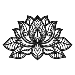 Lotus Black Metal Decor