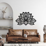 Lotus Black Metal Decor