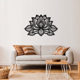 Lotus Black Metal Decor