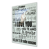 Love Headlines Tempered Glass Wall Art