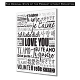 Love Headlines Tempered Glass Wall Art