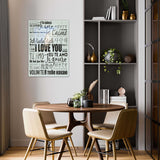 Love Headlines Tempered Glass Wall Art