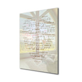 Love Letter Tempered Glass Wall Art