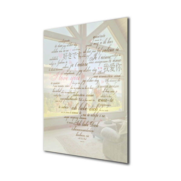 Love Letter Tempered Glass Wall Art