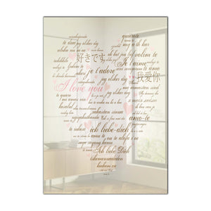 Love Letter Tempered Glass Wall Art