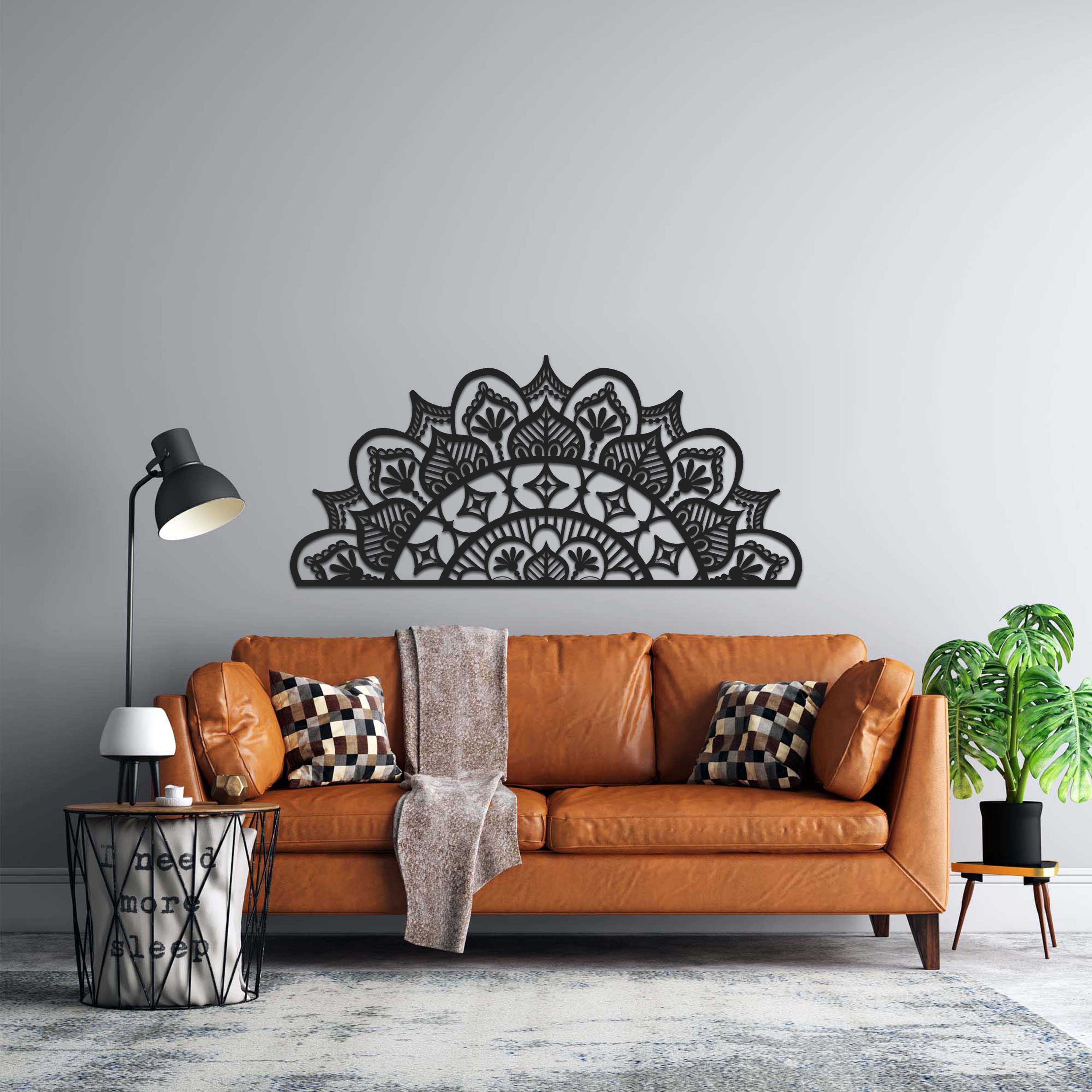 Mandala Veno Black Metal Decor