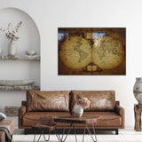 Mappemonde Tempered Glass Wall Art