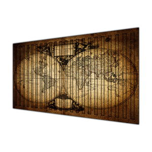 Mappemonde Serrated Wood Art