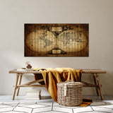 Mappemonde Serrated Wood Art