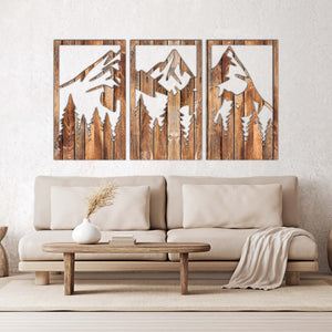 Mountains Color Wood Art