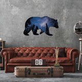 Night Bear Color Wood Art