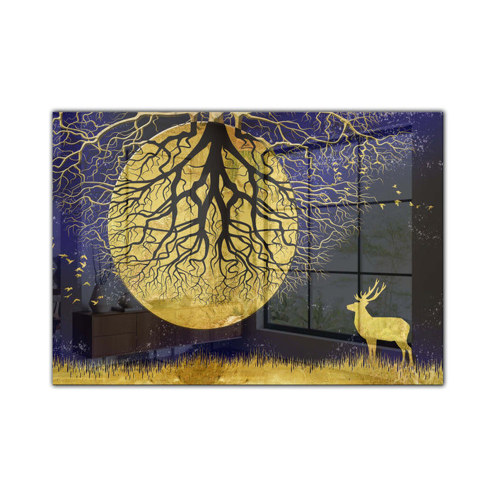 Night View Tempered Glass Wall Art