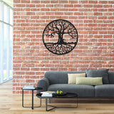 Old Tree Black Metal Decor