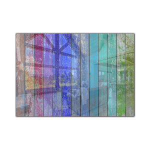 Old Wooden Tempered Glass Wall Art