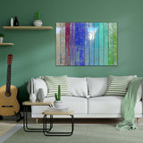 Old Wooden Tempered Glass Wall Art