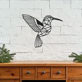 Origami Bird Black Metal Decor