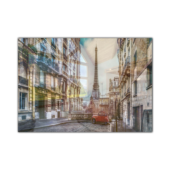 Paris Streets Tempered Glass Wall Art