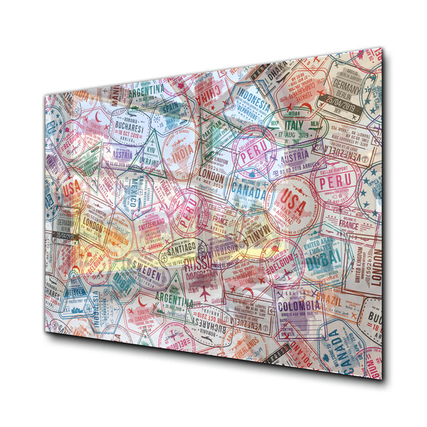 Passport Tempered Glass Wall Art