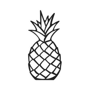 Pineapple Black Metal Decor