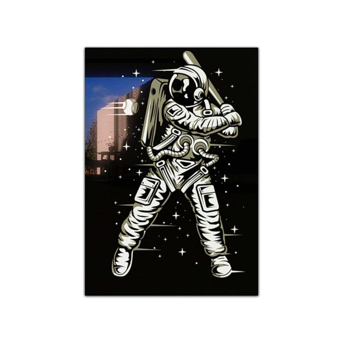 Player Astronaut Tempered Glass Wall Art