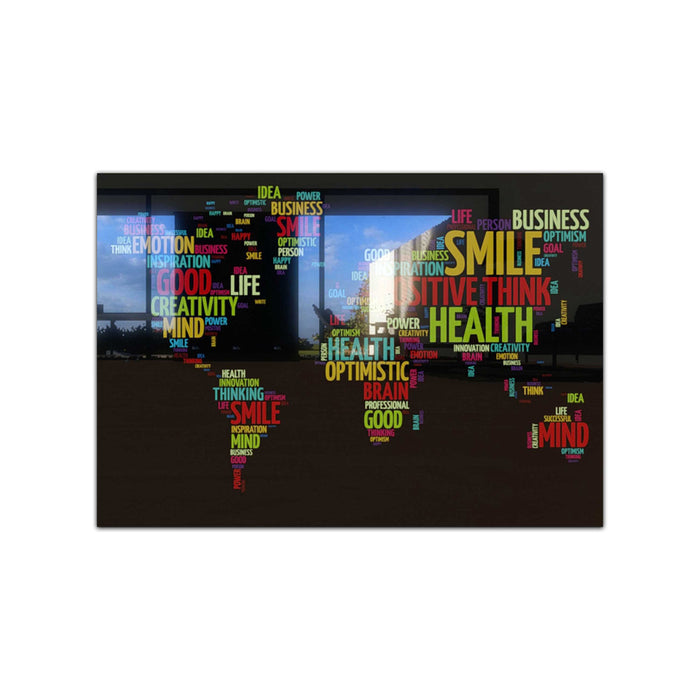 Positive Things Tempered Glass Wall Art