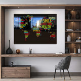 Positive Things Tempered Glass Wall Art