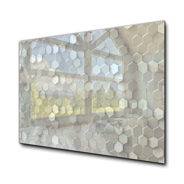 Relief Tempered Glass Wall Art