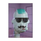 Robot Man Tempered Glass Wall Art