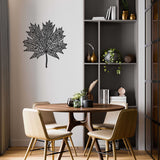 Royal Leaf Black Metal Decor