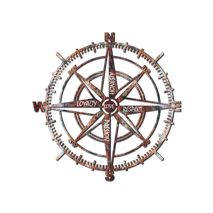 Rusty Compass Color Metal