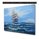 Ship Tempered Glass Wall Art