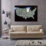 States Tempered Glass Wall Art