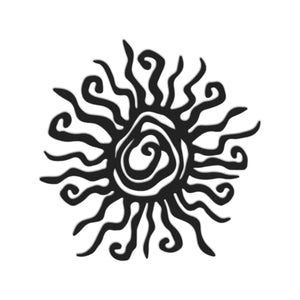 Sun Black Metal Decor