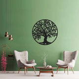 Tree Off Black Metal Decor