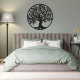 Tree Off Black Metal Decor