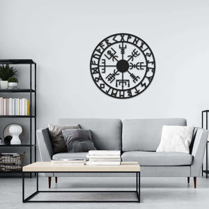 Vegvisir Black Metal Decor