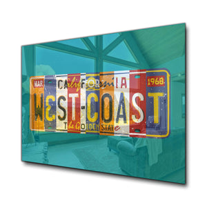 West Coast Tempered Glass Wall Art