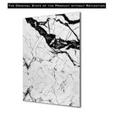 White Marble Tempered Glass Wall Art