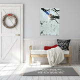 White Marble Tempered Glass Wall Art